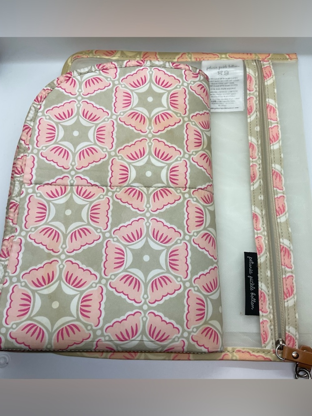 PETUNIA PICKLE BOTTOM Glazed Diaper Bag CHANGING PAD Blooming Brixham Print